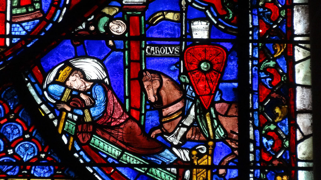 Vitrail de Saint Charlemagne. Cathédrale de Chartres.