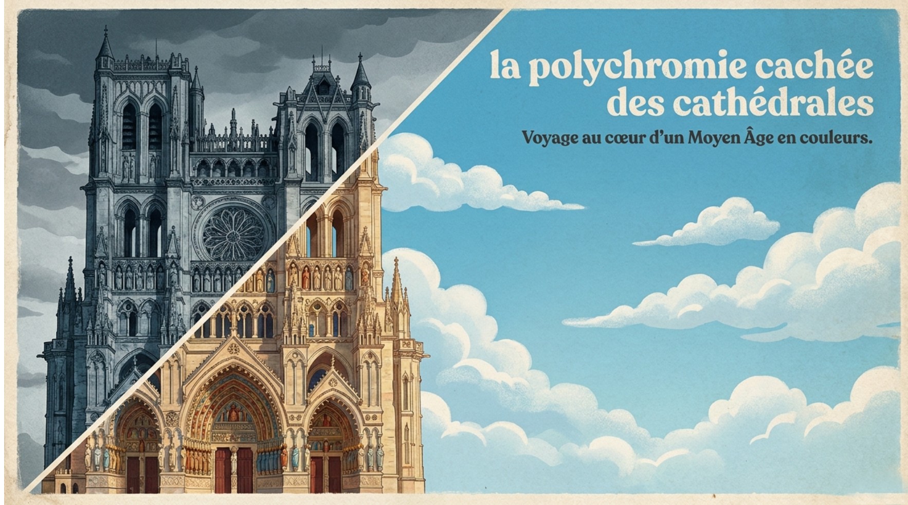 Les cathédrales n&rsquo;étaient pas grises : la polychromie oubliée du Moyen Âge