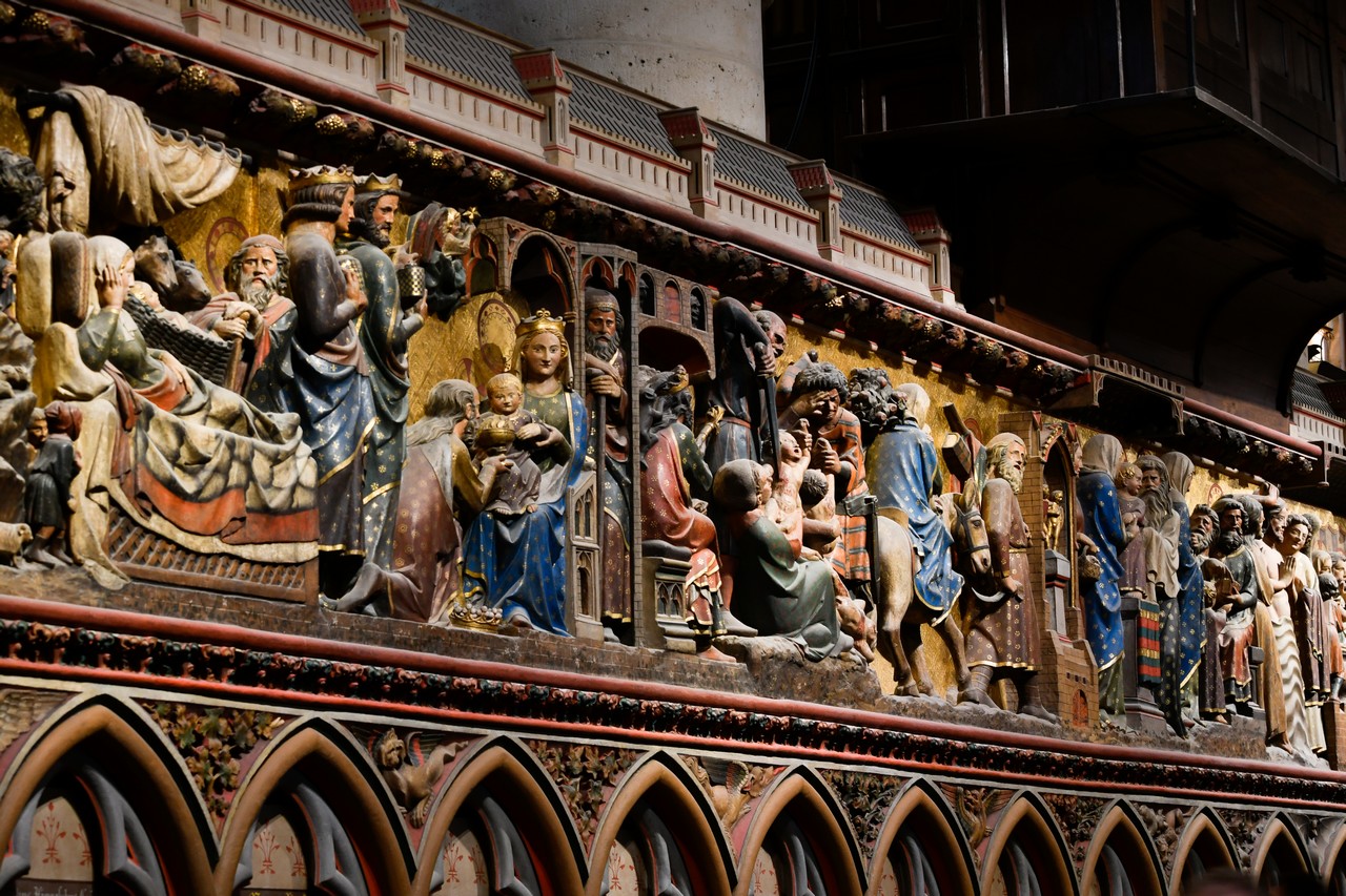 la clôture de chœur, début du XIVe siècle